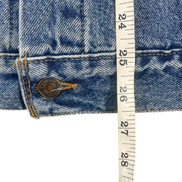 Vintage 90s Levi's Denim Trucker Jacket Mens Size M Made in USA 70507-0389 Retro - Picture 13 of 16